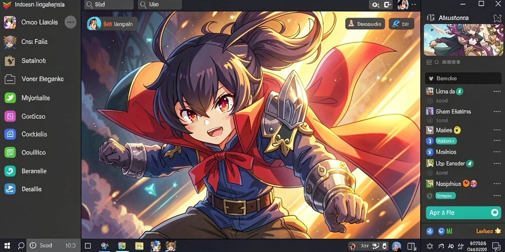 Screenshot menampilkan pemandangan indah dari dunia fantasi dalam F08.
